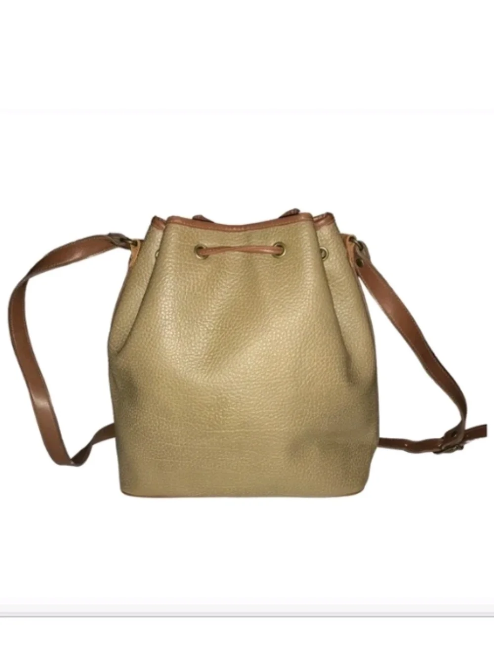 Guess Metallic Gold Drawstring Bucket Bag